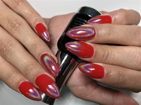 red chrome ombre nails|nail pro liquid chrome ombre.